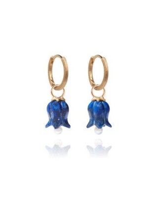 ANNOUSHKA-Yellow-Gold-18ct-Gold-Lapis-Lazuli-Tulip-Earrings