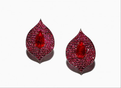 BAYCO #platinum #diamonds #earrings #rubies