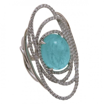 ELKE BERR-ring-diamond-aquamarine-cabochon
