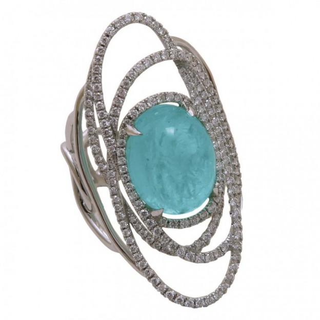 ELKE BERR-ring-diamond-aquamarine-cabochon