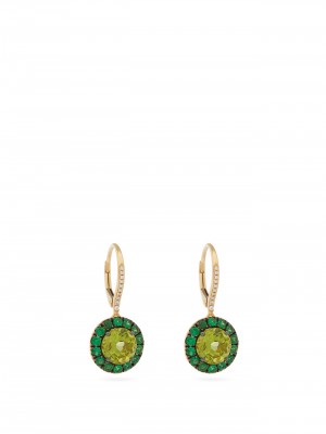 #ROSA DE LA CRUZ #Earrings #Peridot #Emeralds #Diamonds #2meraudes #Diamants #Boucles d'oreilles