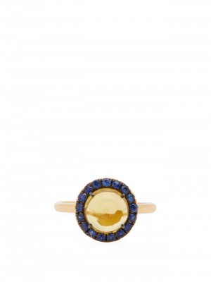 #ROSA DE LA CRUZ #Ring #Sapphires #Lemon Quartz #Saphirs #Bague