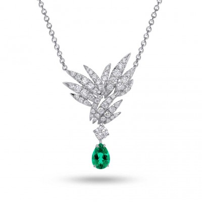 #SENZHORN #bora-bora-supernatural #Diamond #Emerald #Pendant #Diamant #Emeraude #Collier