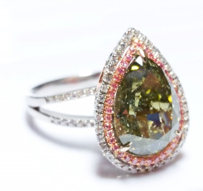 TALORE-fancy pink diamond-chameleon diamond