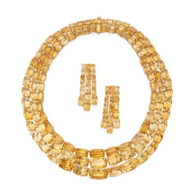 #H-STERN #Citrine #Necklace and Earclips