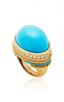 #NIKOS KOULIS #Bague #Or #Diamant #Turquoise