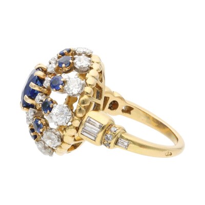 #RENE BOIVIN #Gold #Sapphire #Diamond #Ring #Or #Saphirs #diamants #bague