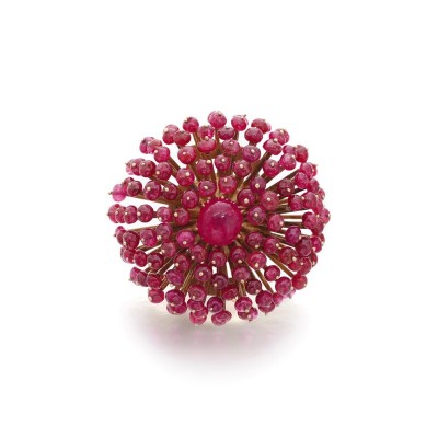 #RENE BOIVIN #Gold #ruby #brooch #OR #rubis #黃金鑲紅寶石別針 #1933-1934年