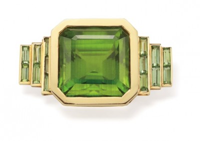 #RENE BOIVIN #Peridot #Gold #Brooch