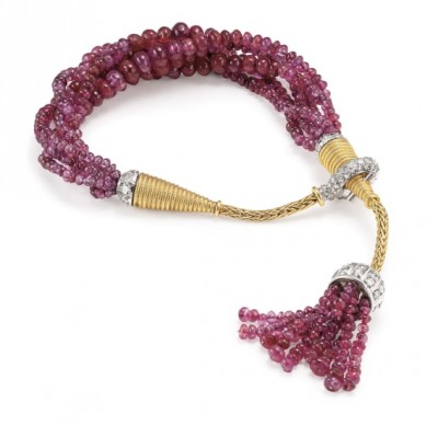 #RENE BOIVIN #René Boivin # Ruby #Diamond #Platinum #Gold #Bracelet #rubis #diamants #Or #Platine #Circa 1950