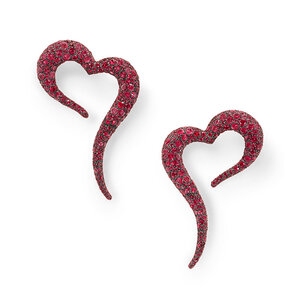 VANIA LELES-Amor-18+Karat-Rose+Gold-Ruby-Earrings-Large
