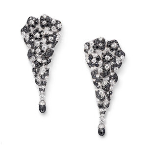 VANIA LELES-Legends+of+Africa-18+Karat-White+Gold-White+Diamonds-Black+Diamonds-Earrings