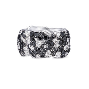 VANIA LELES-Legends+of+Africa-18+Karat-White+Gold-White+Diamonds-Black+Diamonds-Ring