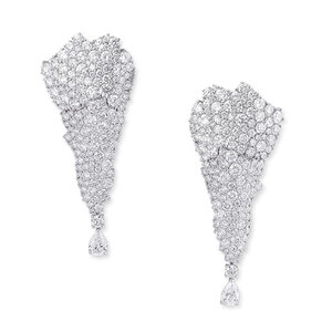 VANIA LELES-Legends+of+Africa-18+Karat-White+Gold-White+Diamonds-Earrings