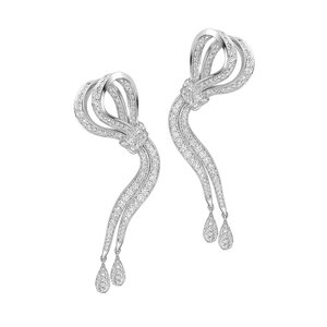 VANIA LELES-Lyla's+Knot-18+Karat-White+Gold-White+Diamonds-Earrings