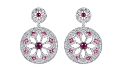 SATTA MATTURI #Earrings #rubellite #diamonds #emeralds