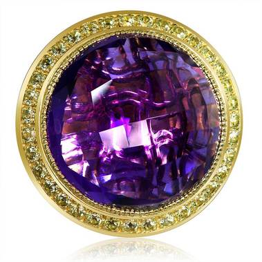#ALEX SOLDIER #Ring #Bague #Or #Gold #Amethyst #Améthyste #peridots