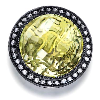 #ALEX SOLDIER #Ring #Bague #Or #Gold #Lemon Quartz #diamonds #diamants