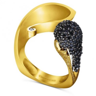 #ALEX SOLDIER #Ring #gold #Black Diamonds