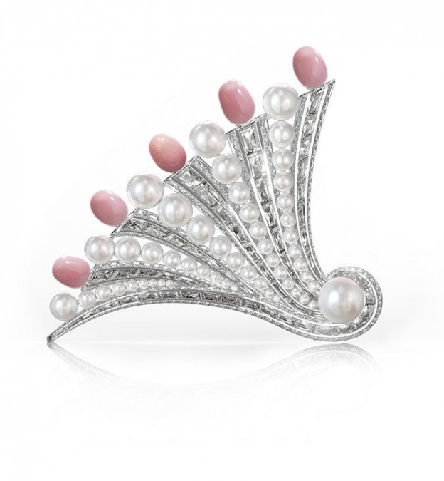 ASSAEL#Natural-Conch-Pearl#diamonds#Brooch