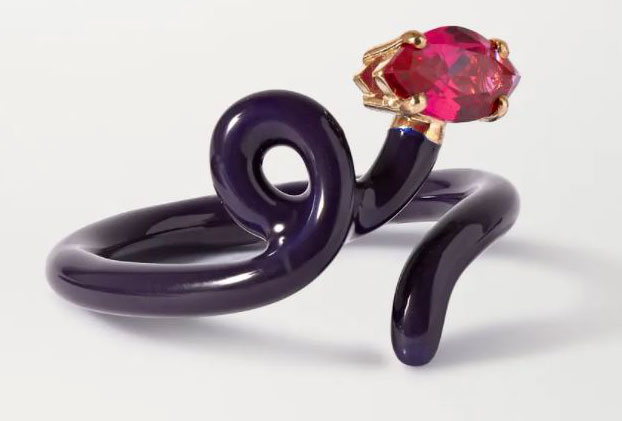 BEA BONGIASCA #Ring #Enamel #Ruby