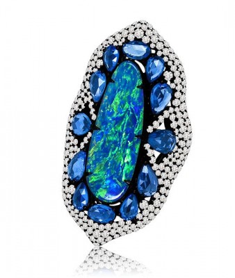 #CELLINI #Diamonds #ring #gold #opal #sapphires