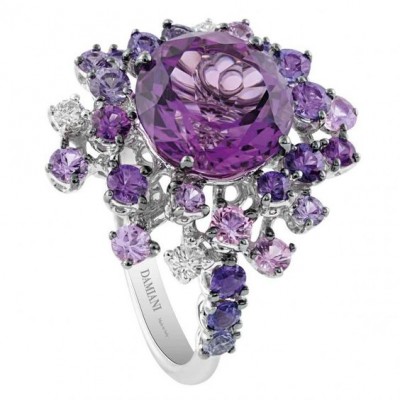 #DAMIANI #Amethyst #diamond #sapphire #ring