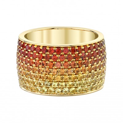 #EMILY P WHEELER #Sunrise Ombre Ring #orange sapphires #yellow sapphires #saphirs jaunes #saphirs roses