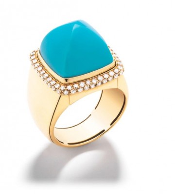 #FRED#Turquoise#Ring#Diamonds