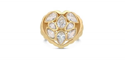 #GRACE LEE #Yellow Gold #Rng #Heart #Diamonds #Pear-cut
