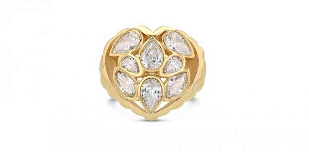 #GRACE LEE #Yellow Gold #Rng #Heart #Diamonds #Pear-cut