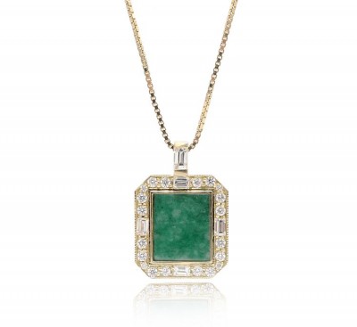 #KAVANT&SHARAT #Pendant #OrigamiCollection #Jade #Jadeite #Diamonds