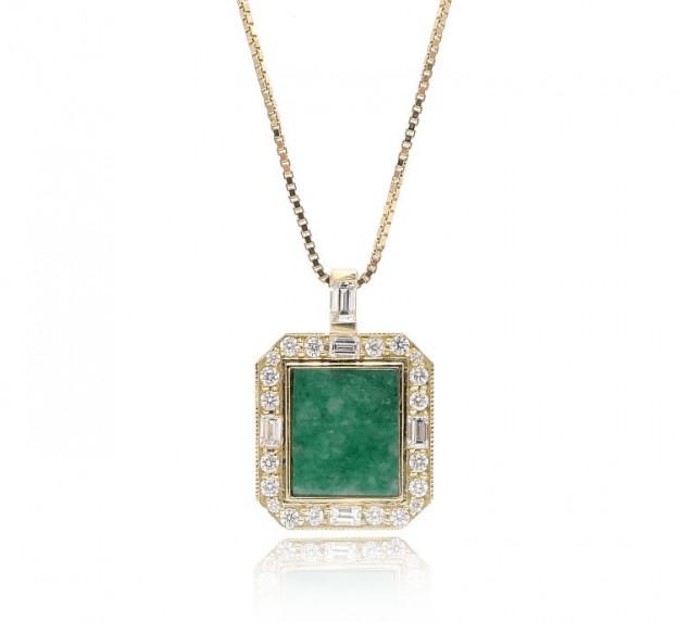 #KAVANT&SHARAT #Pendant #OrigamiCollection #Jade #Jadeite #Diamonds