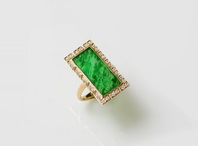 KAVANT&SHARAT #Ring #OrigamiCollection #Jade #Jadeite #Diamonds