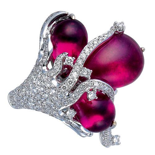 #SIFEN CHANG #Rubellites #diamonds #ring