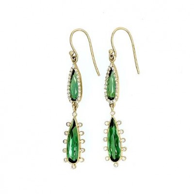 #KOTHARI #Tourmalines #Diamonds #Earrings