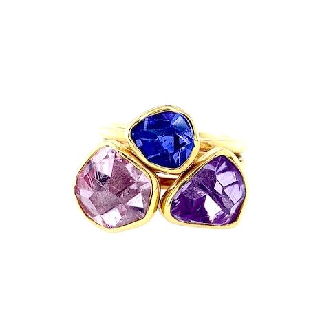 #MaryMargoni #Tnazanite #Morganite #Amethyst #Ring #Gold