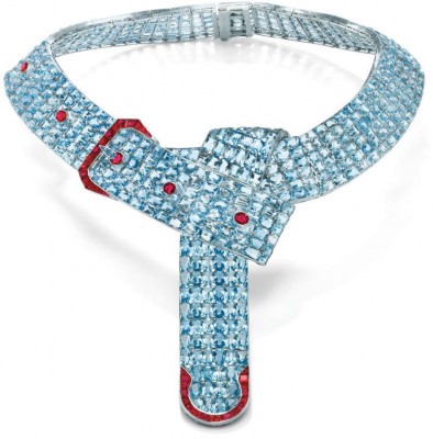 Paul-Flato #Rubies #AquaMarine #Necklace