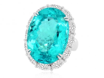 SUTRA #ParaibaTourmaline #WhiteGold #Diamonds #Ring