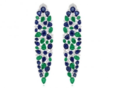 #SUTRA #WhiteGold #BlueSapphires #Diamonds #Sapphires #Earrings
