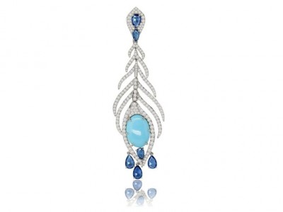 #SUTRA #WhiteGold #BlueSapphires #Diamonds #Turquoise #Pendant