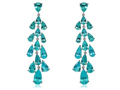 #SUTRA #WhiteGold #ParaibaTourmaline #Diamonds #Earrings