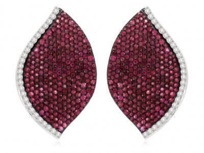 #SUTRA #WhiteGold #Rubies #Diamonds #Earrings