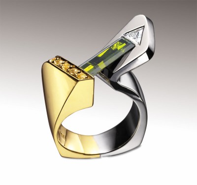 #CORNELIS HOLLANDER #Project-2003 #Ring #Gold #Diamond #Bague #Or #Diamant #Tourmaline