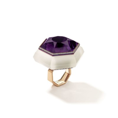 #GLENN SPIRO #Ring #Amethyst #Diamonds