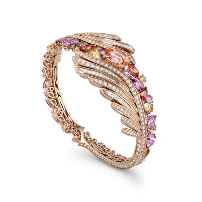 #GUBELIN #jewellery #Bangle #Padparadsha sapphires #Multicolour Sapphires #Diamonds