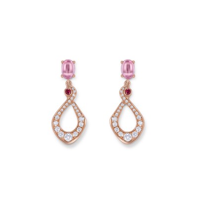 #GUBELIN #jewellery #Earrings #Pink Spinels Cabochons #Diamonds