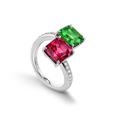 #GUBELIN #jewellery #Mystical Garden #Ring #Tsavorite-Garnet #Spinel #diamonds