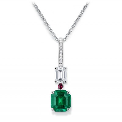 #GUBELIN #jewellery #lMystical Garden #necklace #Colombian Emerald #ruby #diamonds