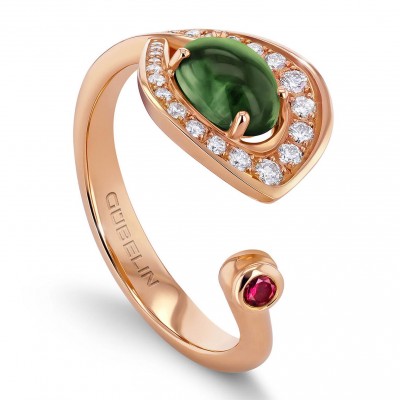 #GUBELIN #jewellery #lily_dew_ring #Tourmaline_cabochon #diamonds #ruby